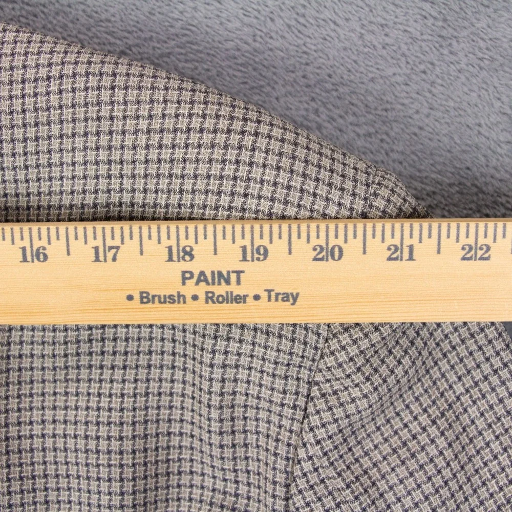 VTG Canali Milano Mens 46R Blazer Sport Coat Brown Houndstooth Made in Italy‎
